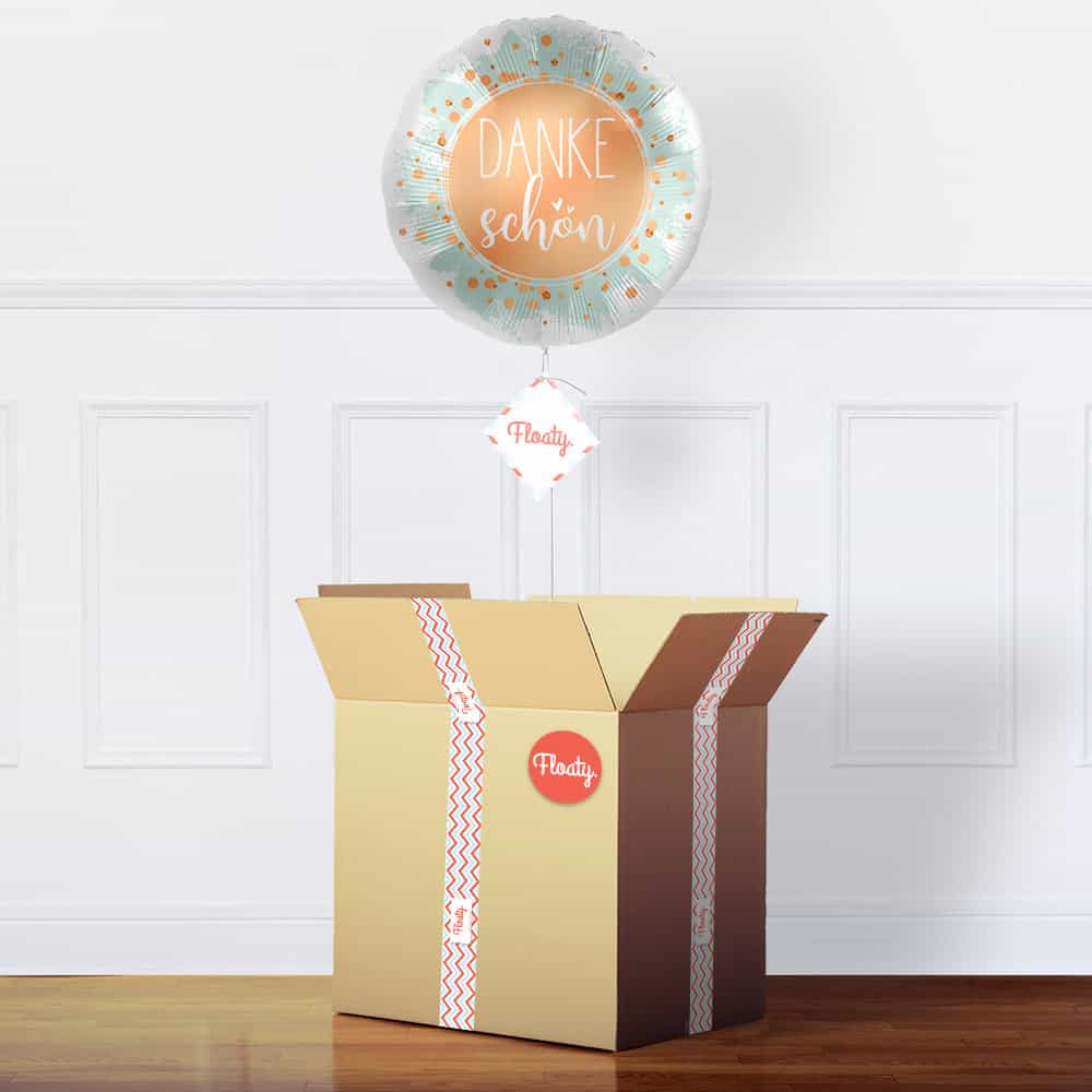 Dankeschön Luftballon im Karton